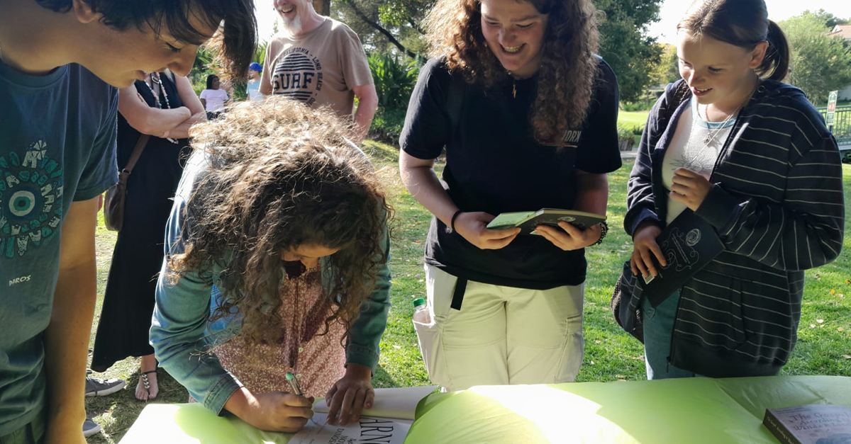 Jess signing her book