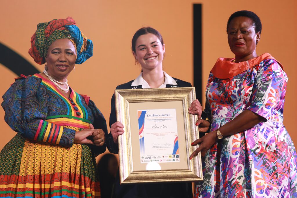 Angelina Motshega, Mellissa Muller and Dr Reginah Mhaule